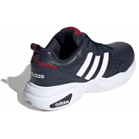 Кроссовки Adidas Strutter черно-белые с красным